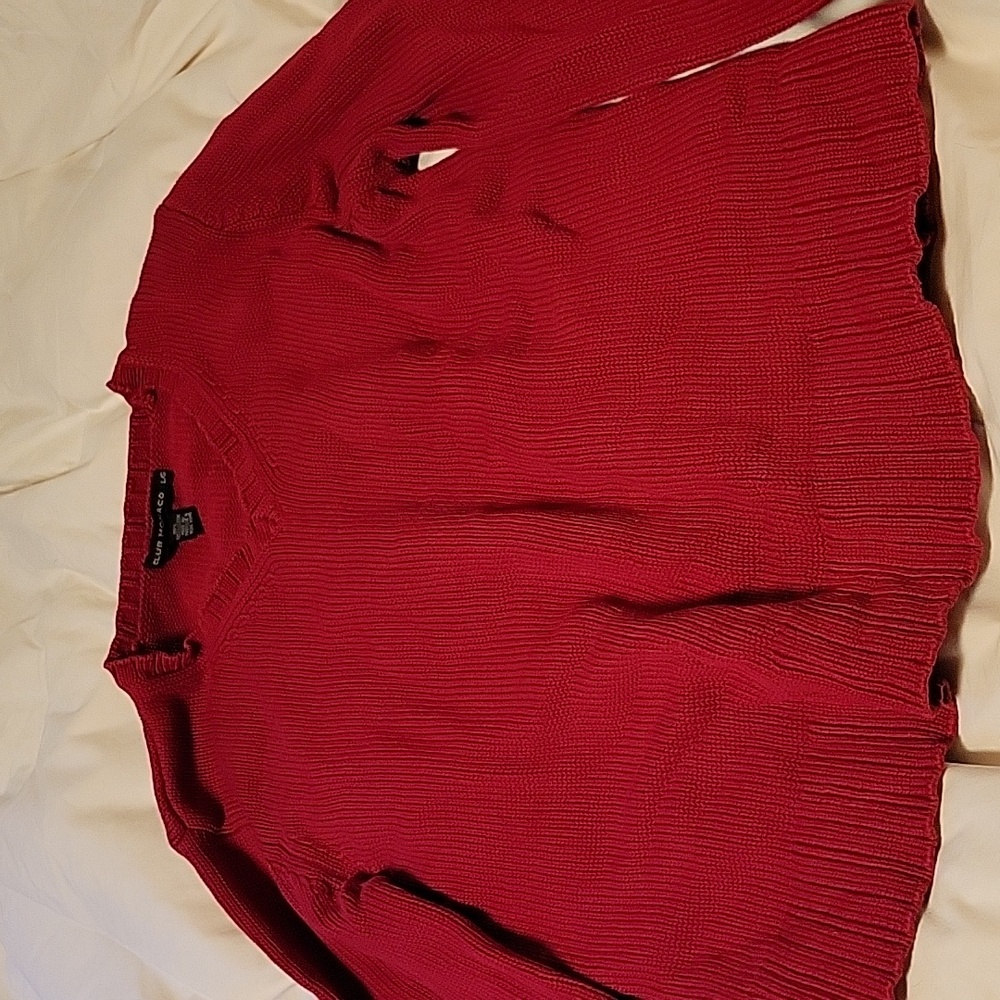 Club Monaco Red Sweater SZ L